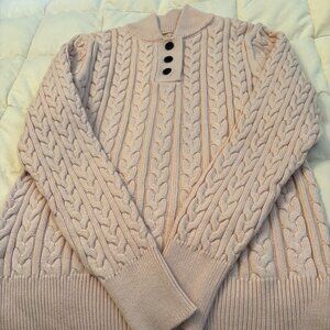 NWT Tan Cable Knit Sweater